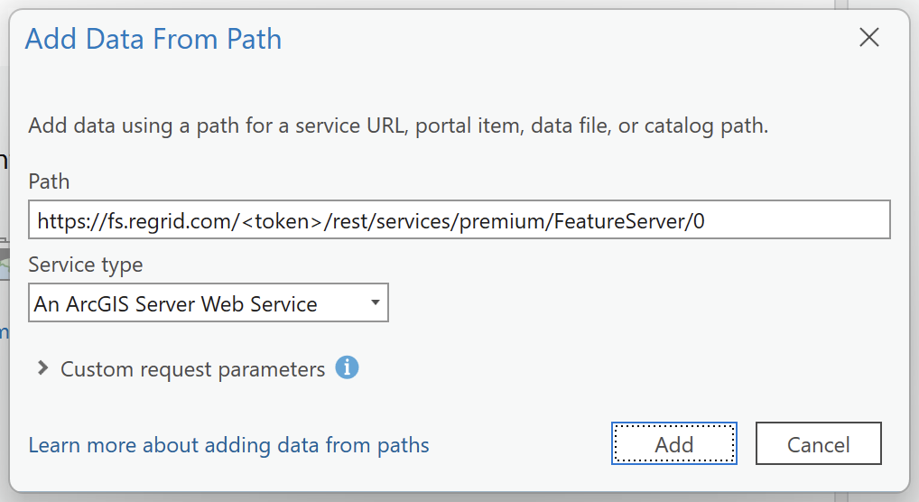 token in password field