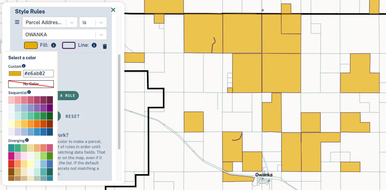 Customizing the default parcel styling